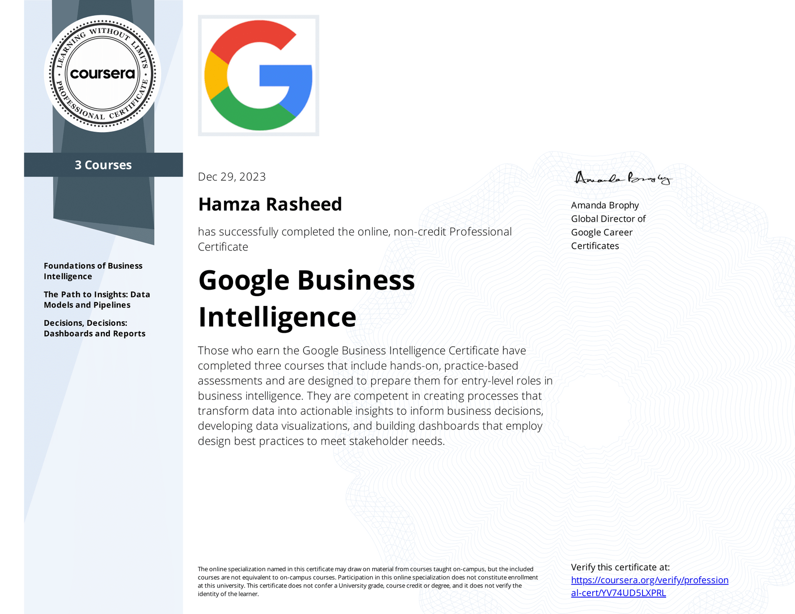 Google Business Intelligence